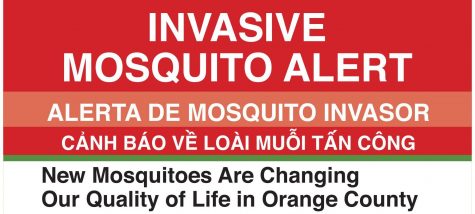 The Orange County Mosquito and Vector Control District has been notifying the public about the new species of mosquitoes that have been spotted throughout the county.