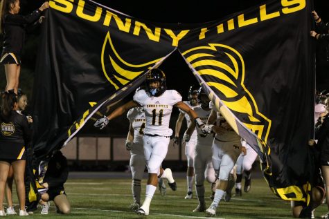 The Sunny Hills football Lancers will introduce themselves for one last time for the 2019-2020 season during their CIF Southern Section Division 8 away championship game Nov. 30 against Santa Barbara High School. But because Santa Barbara's home stadium remains closed for modernization, the game has been moved to San Marcos High School in the Santa Barbara school district. Photo taken by Paul Yasutake