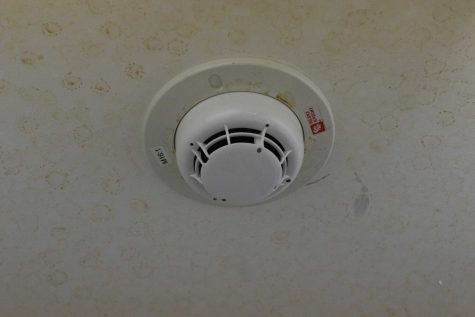 One of the smoke detectors in the boys P.E. locker room that got damaged looks similar to this one. The malfunction caused the fire alarm to go off Dec. 5 near the end of Period 1. Photo taken by Accolade photographer Paul Yasutake