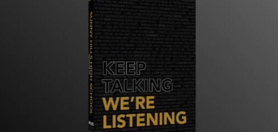 Though the 2019-2020 yearbook will not be distributed until June, Helios released an image of what the front cover looks like in a 77-second theme-release video posted April 24 on the publication’s YouTube channel and Instagram account. The “Keep Talking We’re Listening”-themed book faced a delay in printing because the publishing company had to shut down from late March to early May in response to the state’s guidelines for non-essential businesses to close to slow the spread of the COVID-19 pandemic.
