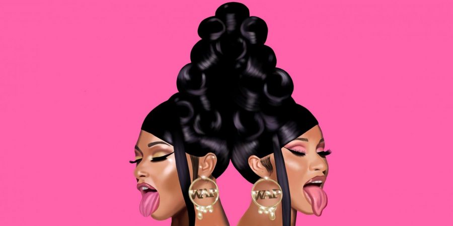 An artists rendering of the image used to promote Cardi Bs WAP, released a month ago by Atlantic Records. 