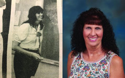 Teresa Hallbauer (left) appears in a Sept. 30, 1983, article about new teacher hires in The Accolade. The math instructor now goes by the name, Teri Klein, who appears in a 2020 yearbook photo. Klein retired after nearly 37 years in education, most of those spent at Sunny Hills High School.  