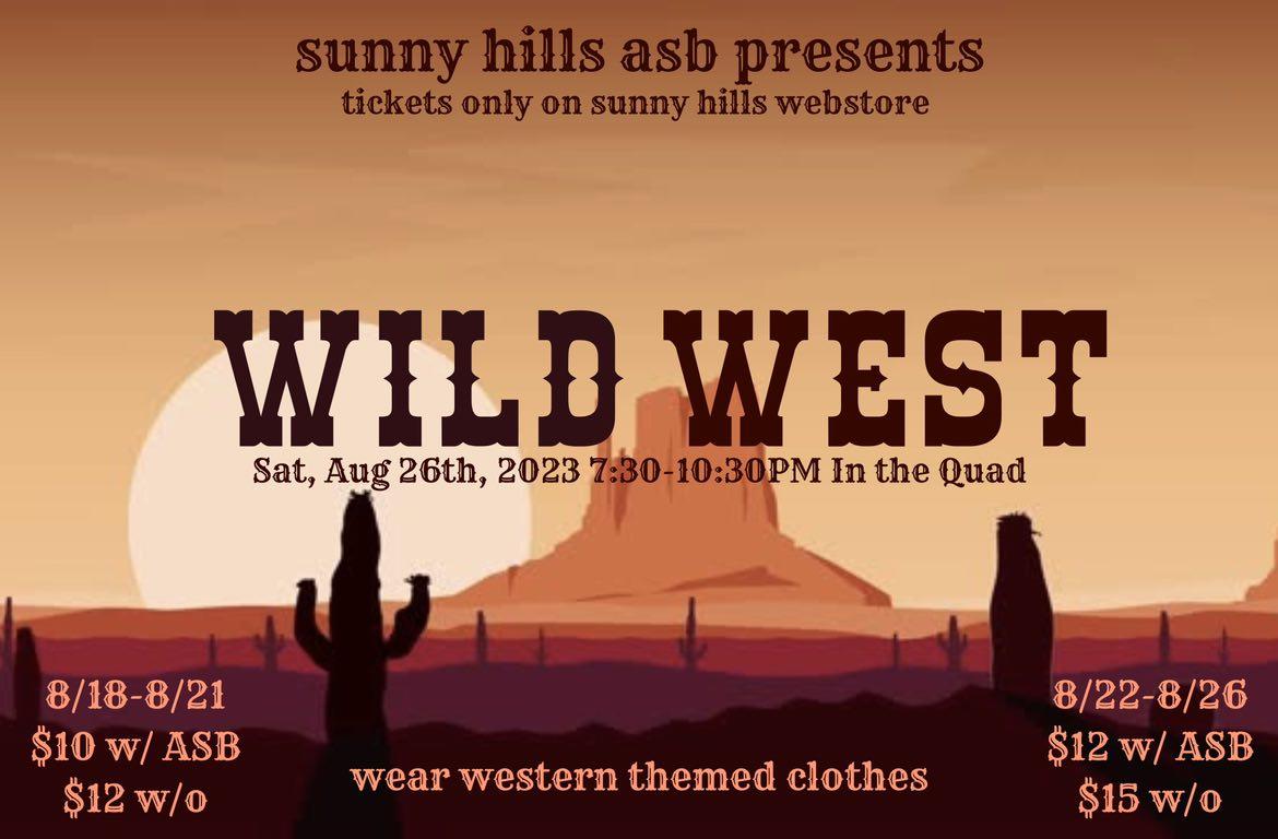 The Associated Student Bodys poster promotes the Saturday, Aug. 26, Wild West-themed stag dance.