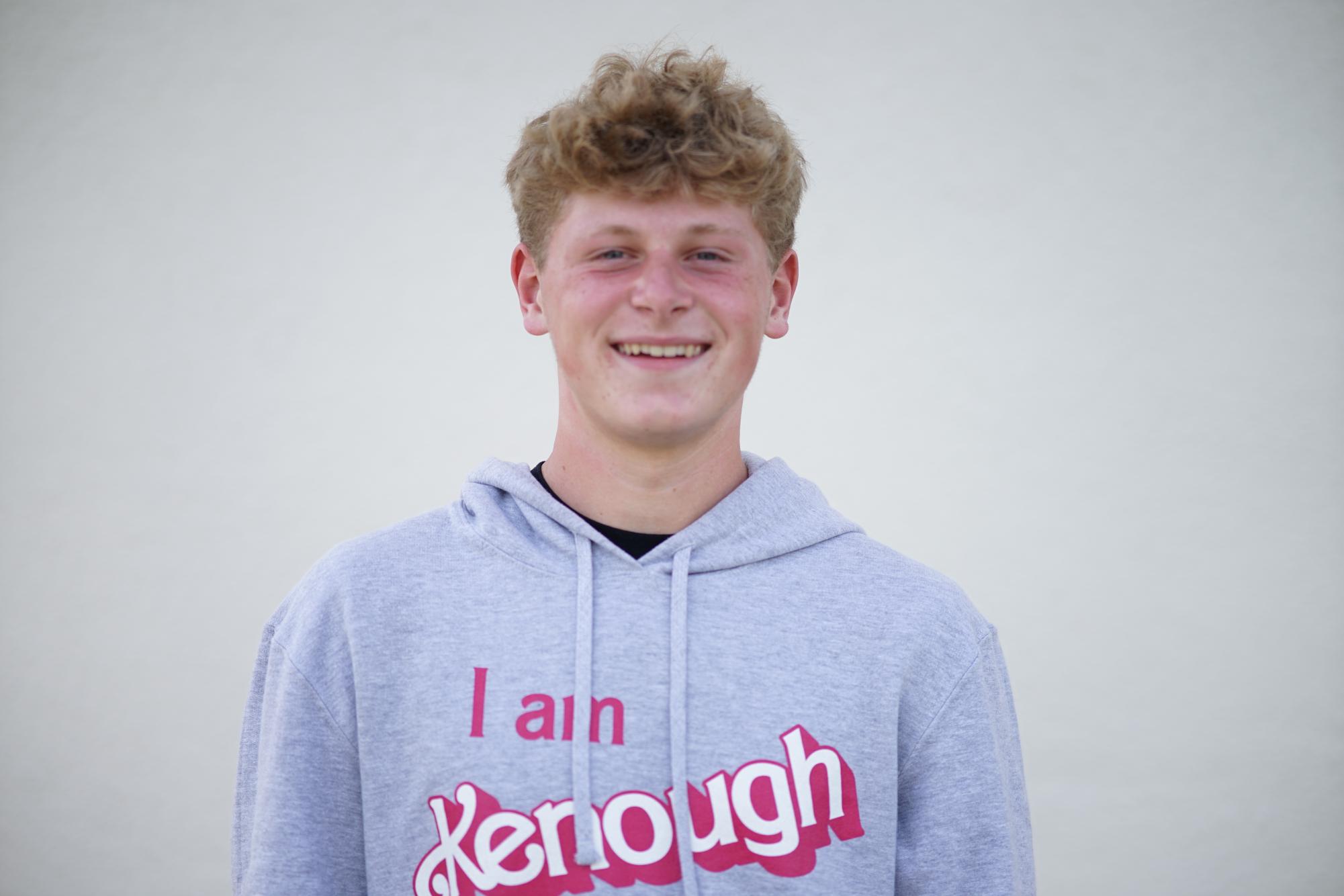 Sophomore Aaron Green wears an “I am Kenough” hoodie loud and proud.