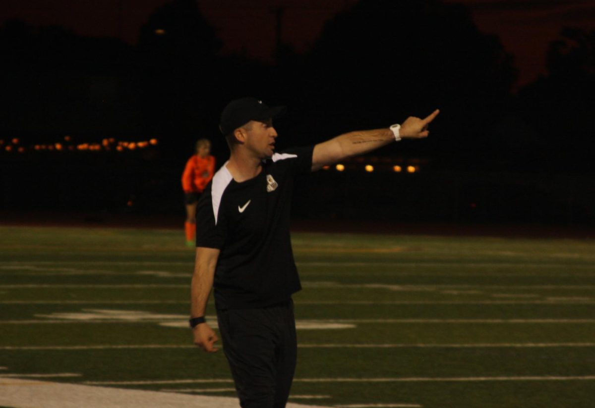 Girls soccer head coach William Allgeier guides the Lady Lancers against the Esperanza Aztecs during a scrimmage on Thursday, Nov. 21, at the Esperanza turf field.