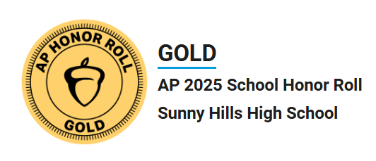 Sunny Hills earned the College Board’s AP School Honor Roll Gold distinction for the third straight year, based on student participation and performance in AP courses.